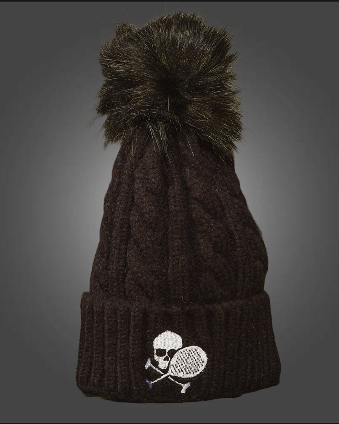 Midnight Plush Paddle Pom Pom hat - Multiple Colors