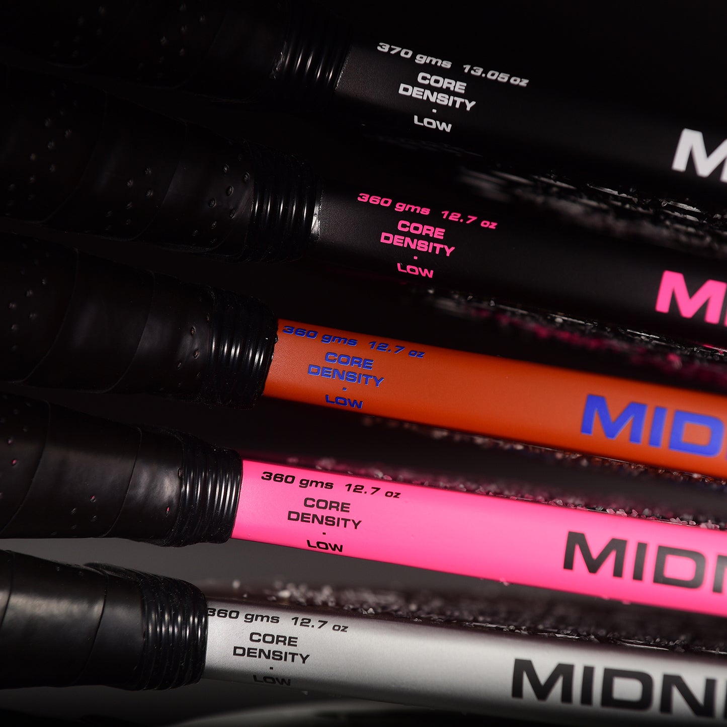 MIDNIGHT BRAND PADDLE RACKET - MATTE BLACK with FUSIA PINK LOGO